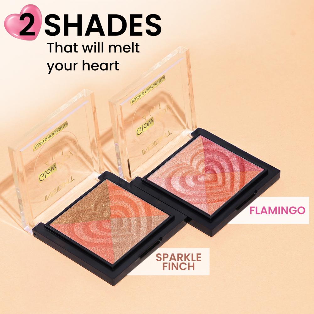Insight Cosmetics Glow Play Blush & Highlighter 01 Flamingo