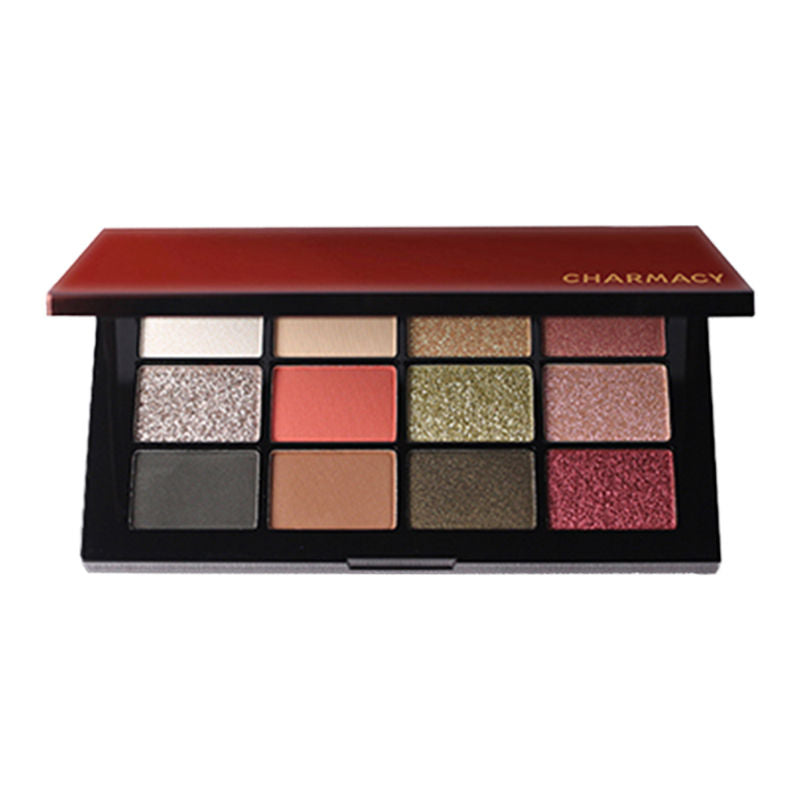 Charmacy Milano Eyeshadow 12 Colors Palette - Blendable, Highly Pigmented
