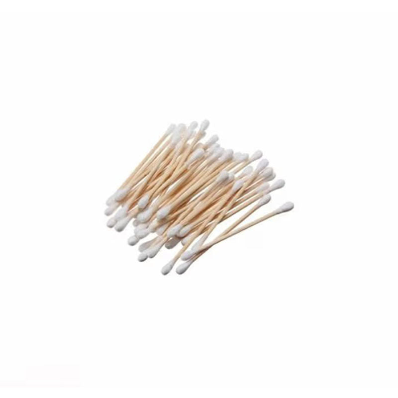 Gorgio Professional Wooden Stick Double Head Tips Natural Pure Cotton GCB006 200Pcs -Colour May Vary