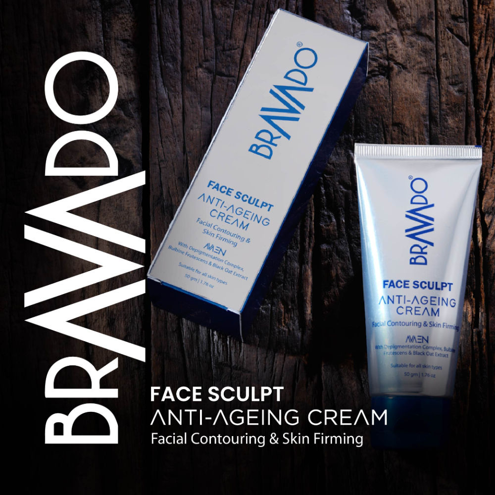Bravado Face Sculpt Anti Ageing Cream, Firms Skin, Reduces Wrinkles, Dark Spots & Stretch Marks