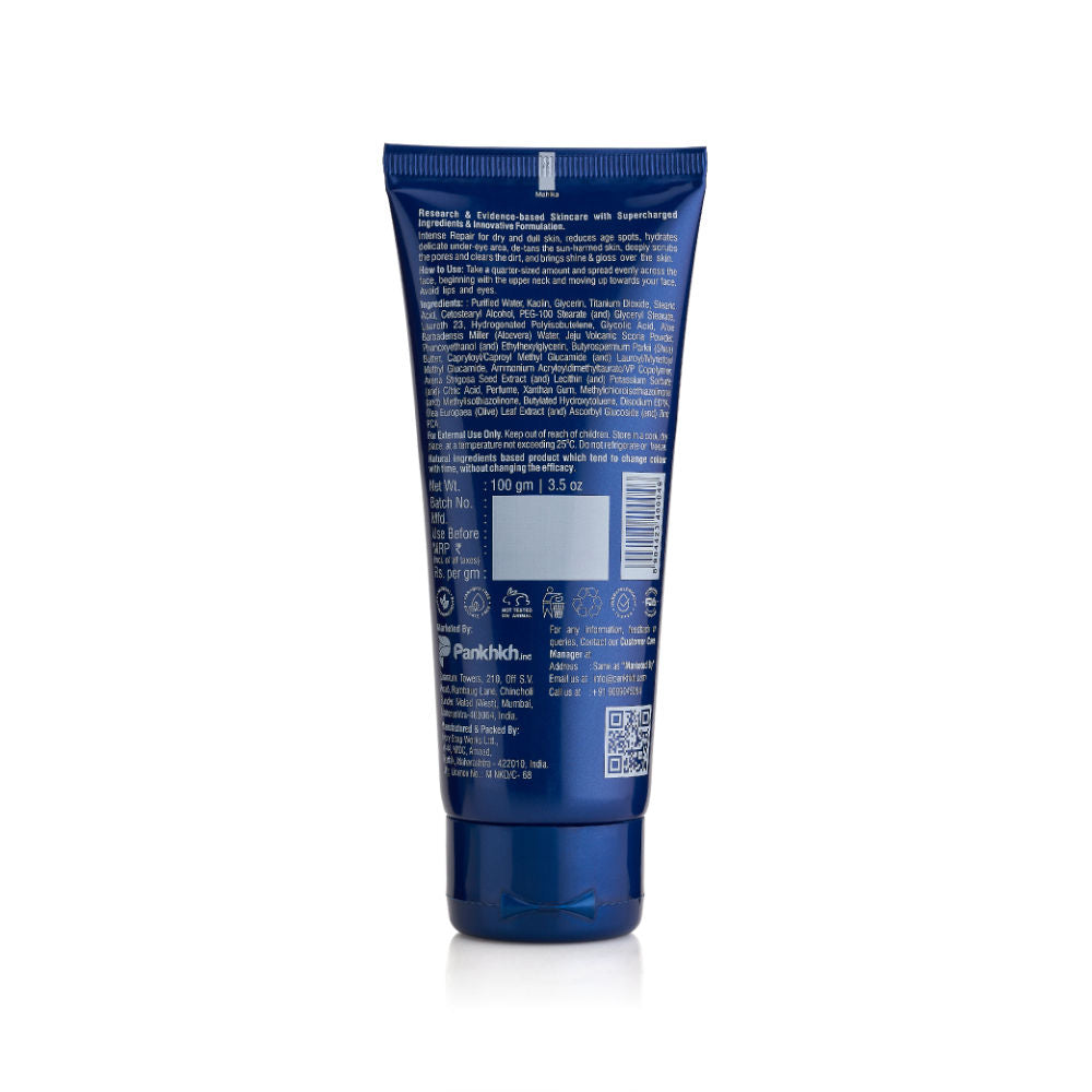 BRAVADO Hydra Glow Face Pack for Men, Dry Skin Repair & De-Tan Clay Mask