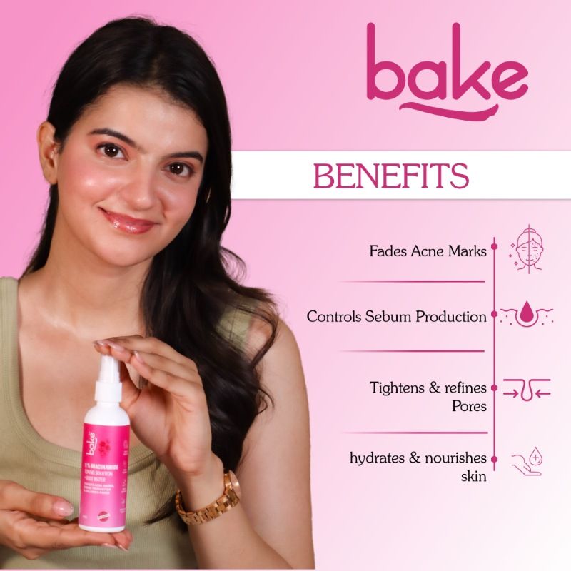 BAKE 5% Niacinamide Toner For Targets Acne Marks, Oil Production & Enlarged Pores