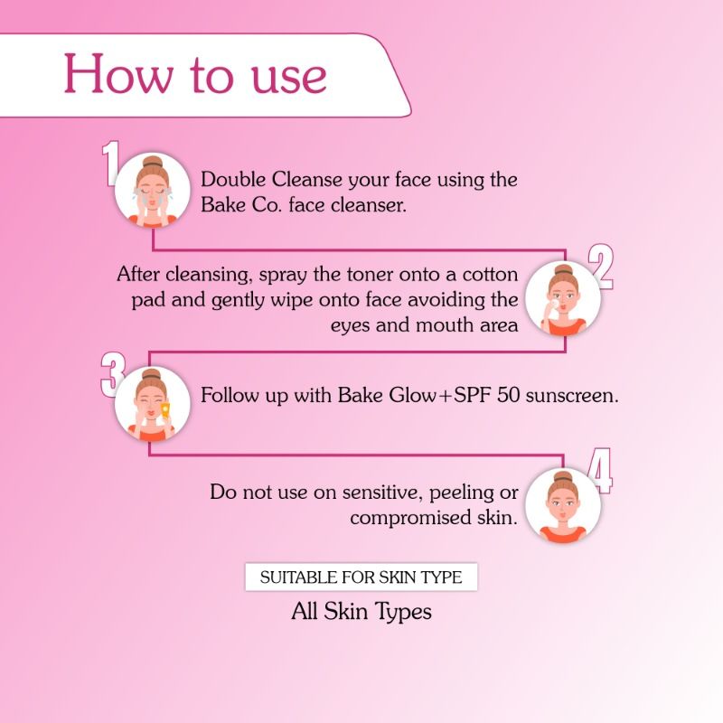 BAKE 5% Niacinamide Toner For Targets Acne Marks, Oil Production & Enlarged Pores