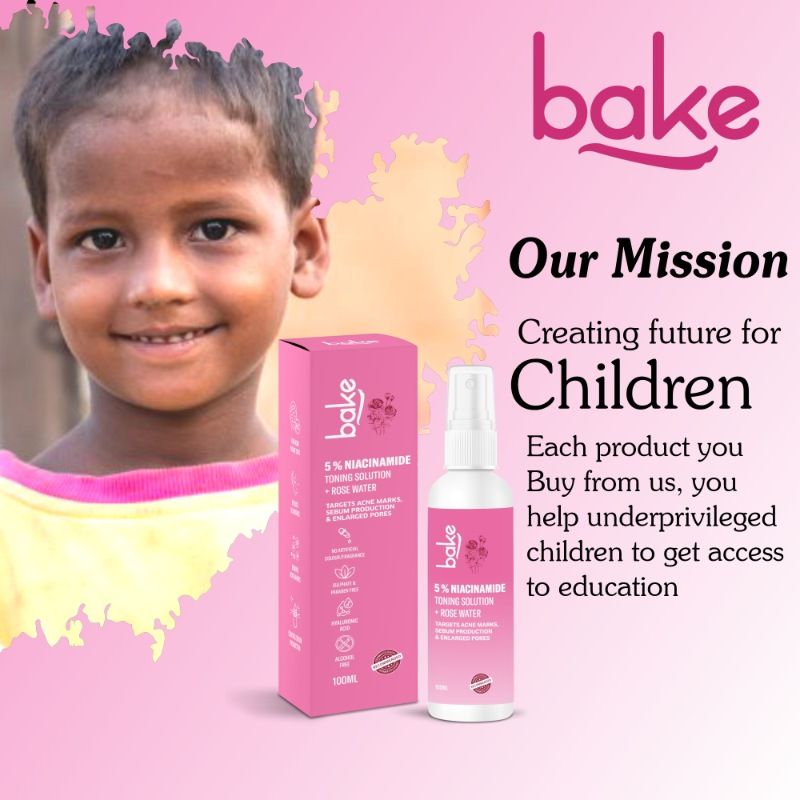 BAKE 5% Niacinamide Toner For Targets Acne Marks, Oil Production & Enlarged Pores