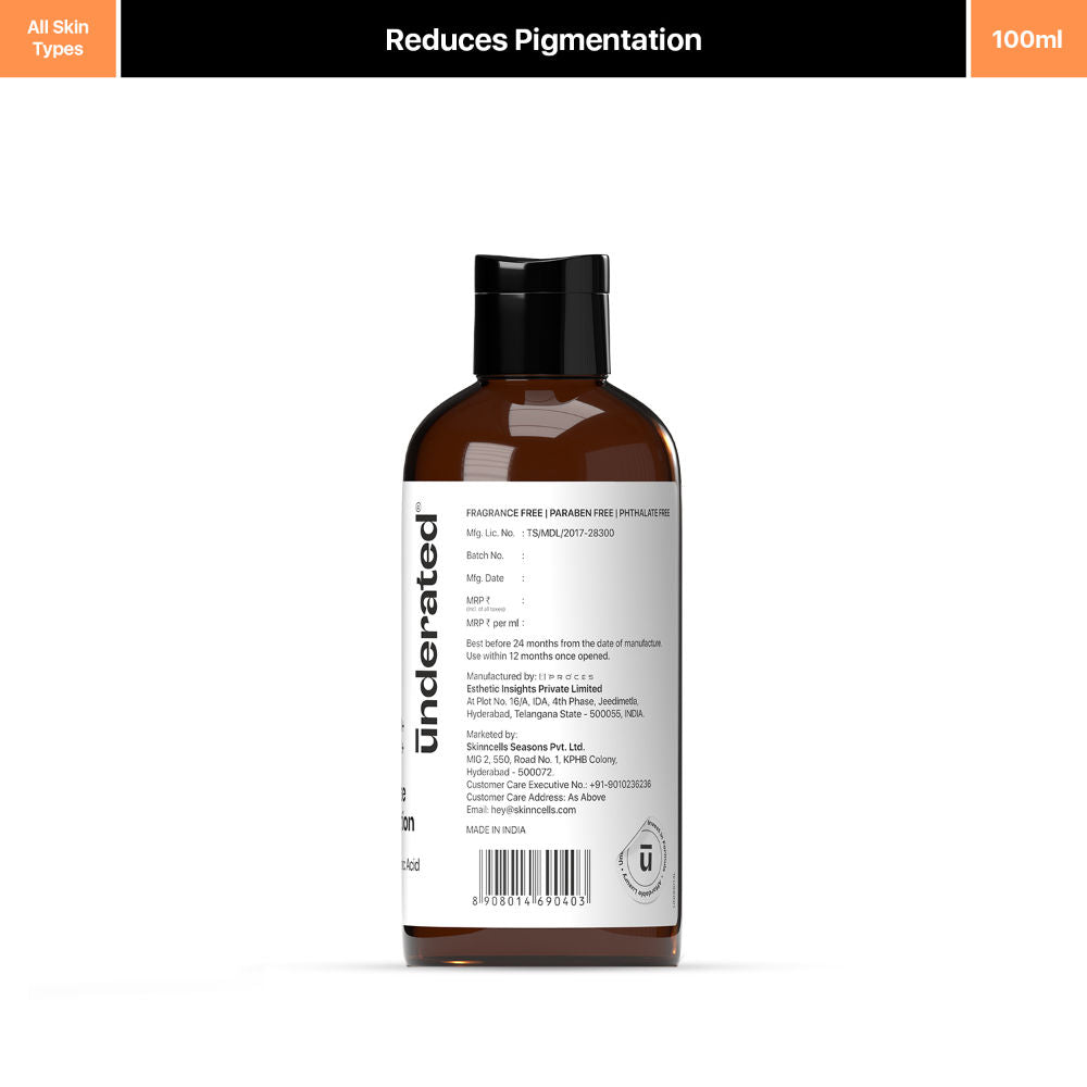 Underated Multipurpose Toning Solution With 8% Glycolic Acid + 1% Salicylic Acid + 1% GDL