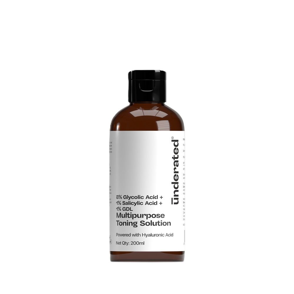 Underated Multipurpose Toning Solution With 8% Glycolic Acid + 1% Salicylic Acid + 1% GDL