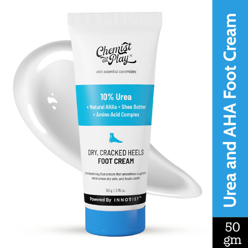 Chemist At Play 10% Urea Foot Cream For Cracked Heels & Diabetic Foot Up to 24 Hours Of Moisturization