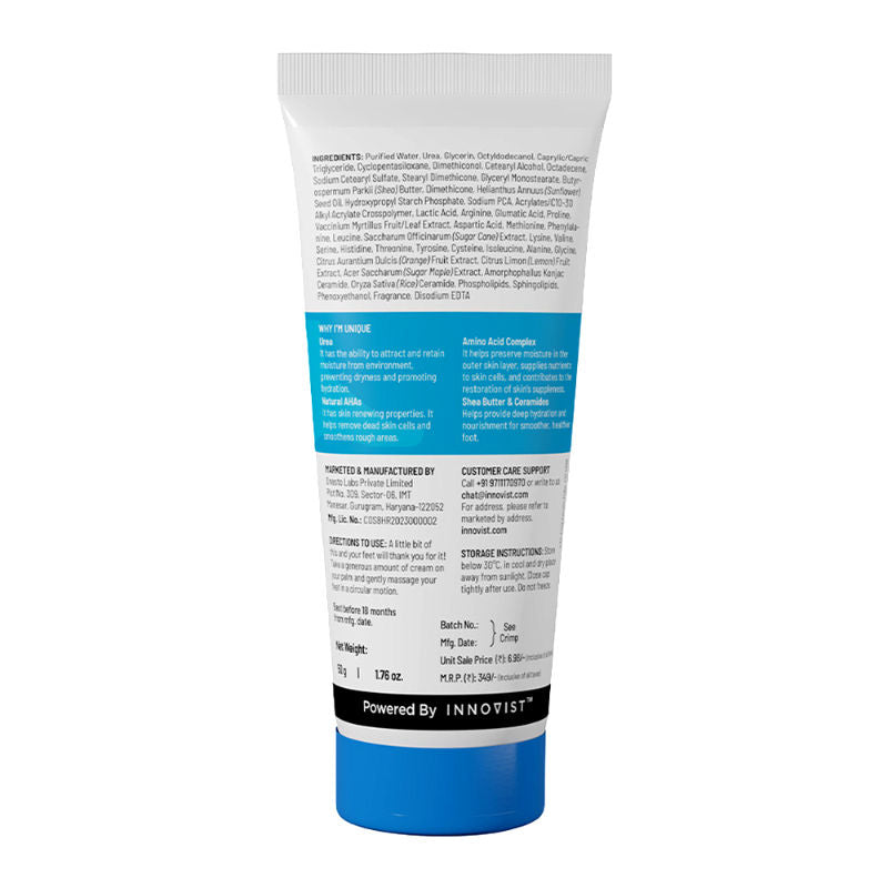 Chemist At Play 10% Urea Foot Cream For Cracked Heels & Diabetic Foot Up to 24 Hours Of Moisturization