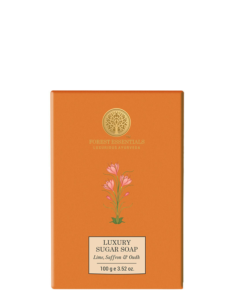Forest Essentials Lime Saffron & Oudh Ayurvedic Luxury Handmade Soap