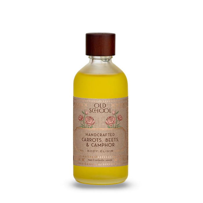Old School Handcrafted Carrots, Beets And Camphor Body Elixir Oil