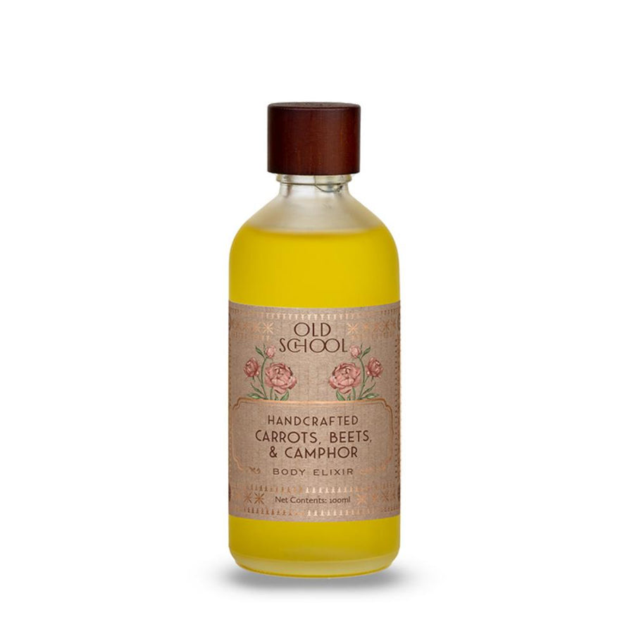 Old School Handcrafted Carrots, Beets And Camphor Body Elixir Oil