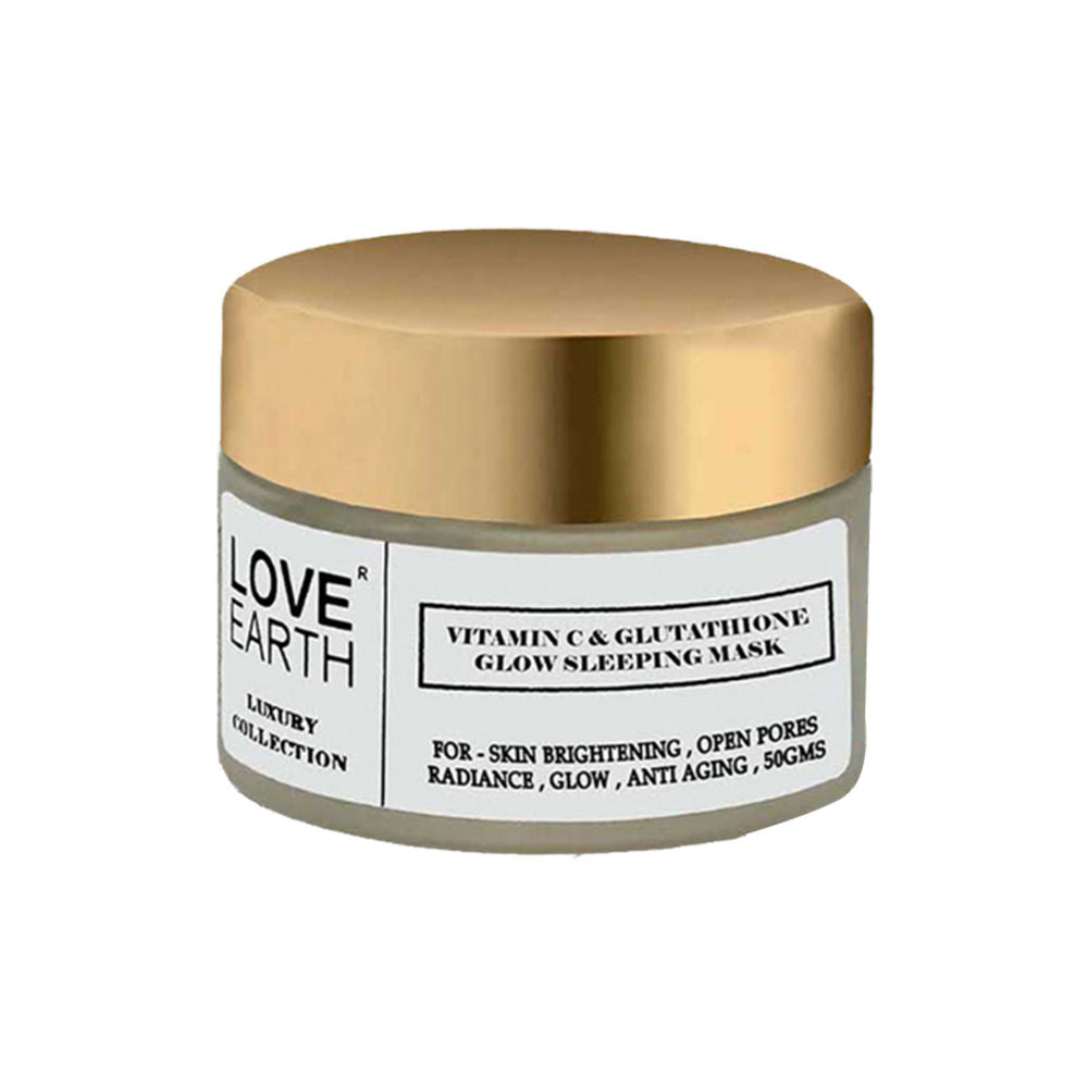 Love Earth Vitamin C and Glutathione Glow Sleeping Mask with Aloe Vera for Skin Hydration