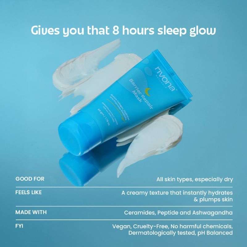 Rivona Naturals 4-In-1 Barrier Repair & Hydrating Overnight Face Mask Deep Moisture & Skin Renewal