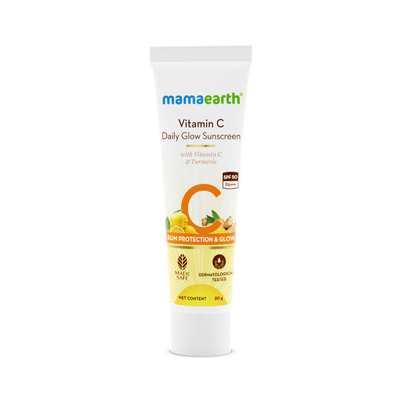 Mamaearth Vitamin C Daily Glow Sunscreen With Vit C & Turmeric For Tan Protect... - In-Vivo tested