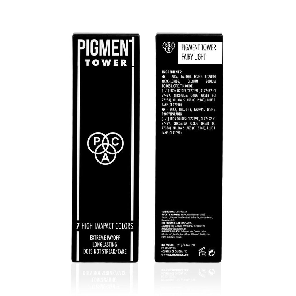PAC Pigment Tower Fairy Light - 7 in 1 Loose Glitter Eyeshadow, High Impact Payoff, Non Chunky