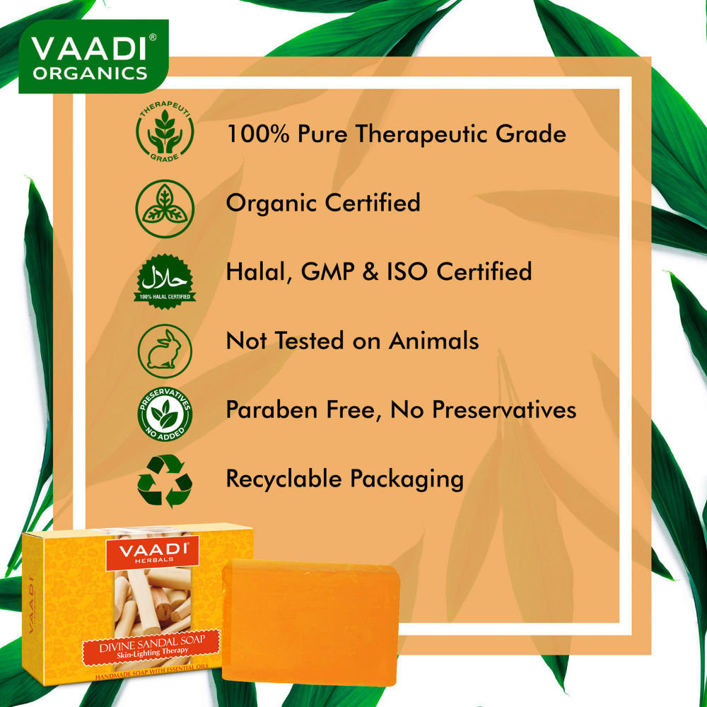 Vaadi Herbals Divine Sandal Soap Skin Lighting Therapry