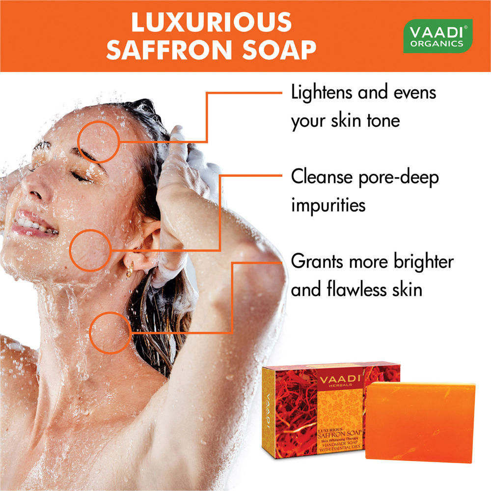 Vaadi Herbals Luxurious Saffron Soap - Skin Whitening Therapy