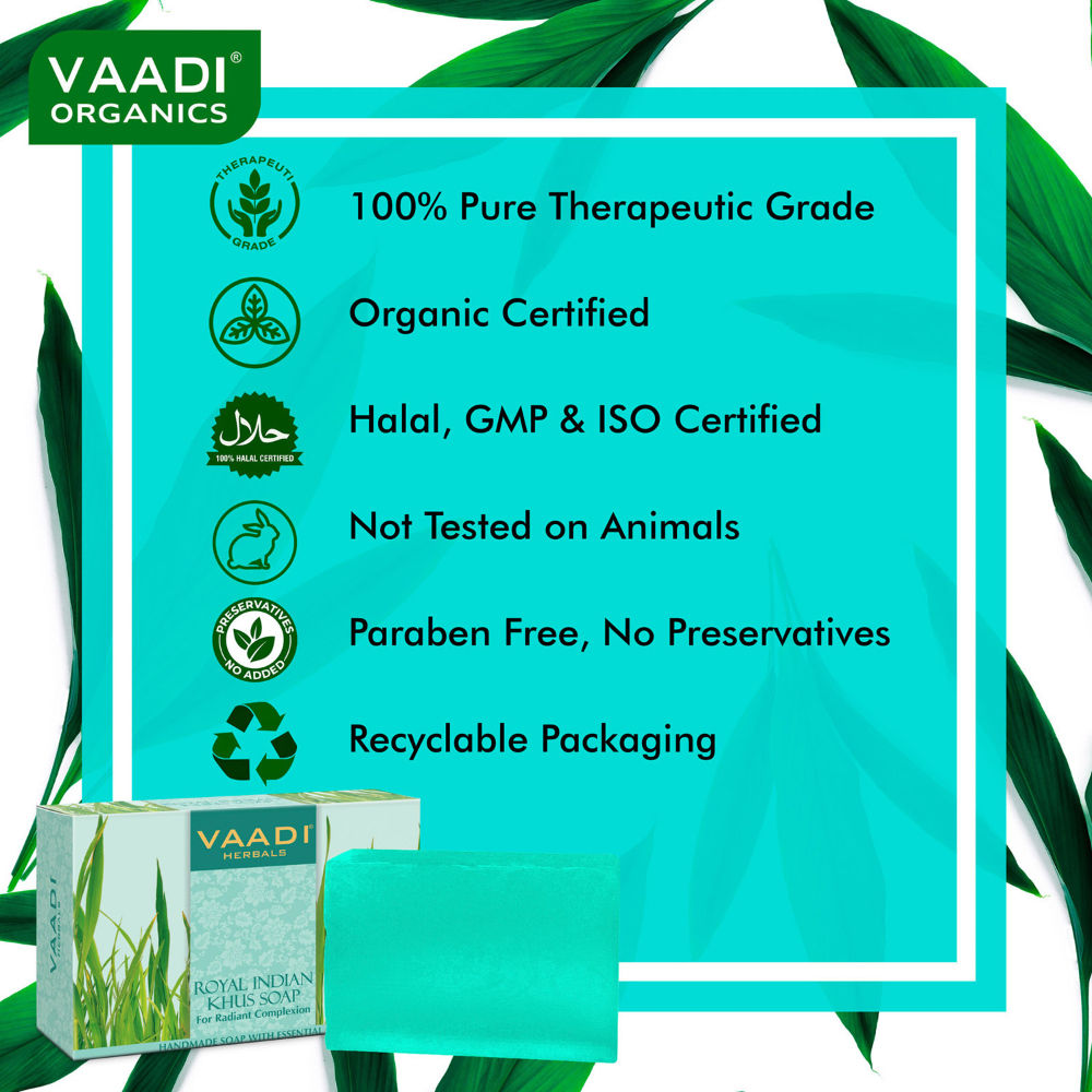 Vaadi Herbals Royal Indian Khus Soap for Radiant Complexion