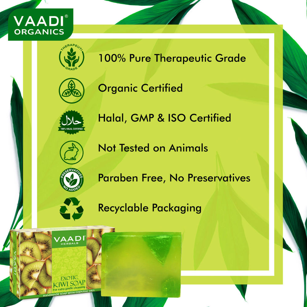 Vaadi Herbals Exotic Kiwi Soap For Extra Gentle Cleansing