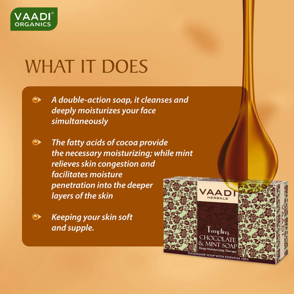 Vaadi Herbals Tempting Chocolate & Mint Soap-Deep Moisturising Therapy