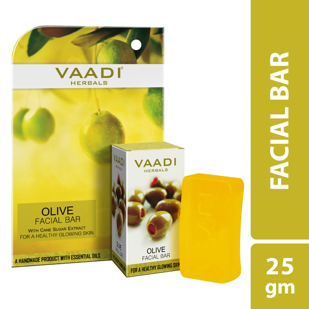 Vaadi Herbals Olive Facial Bar With Cane Sugar Extract