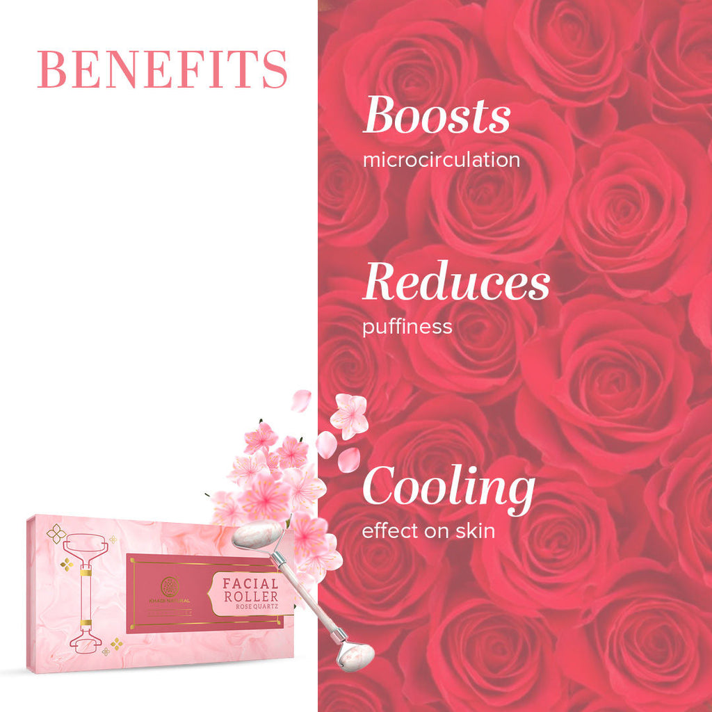Khadi Natural Rose Quartz Roller