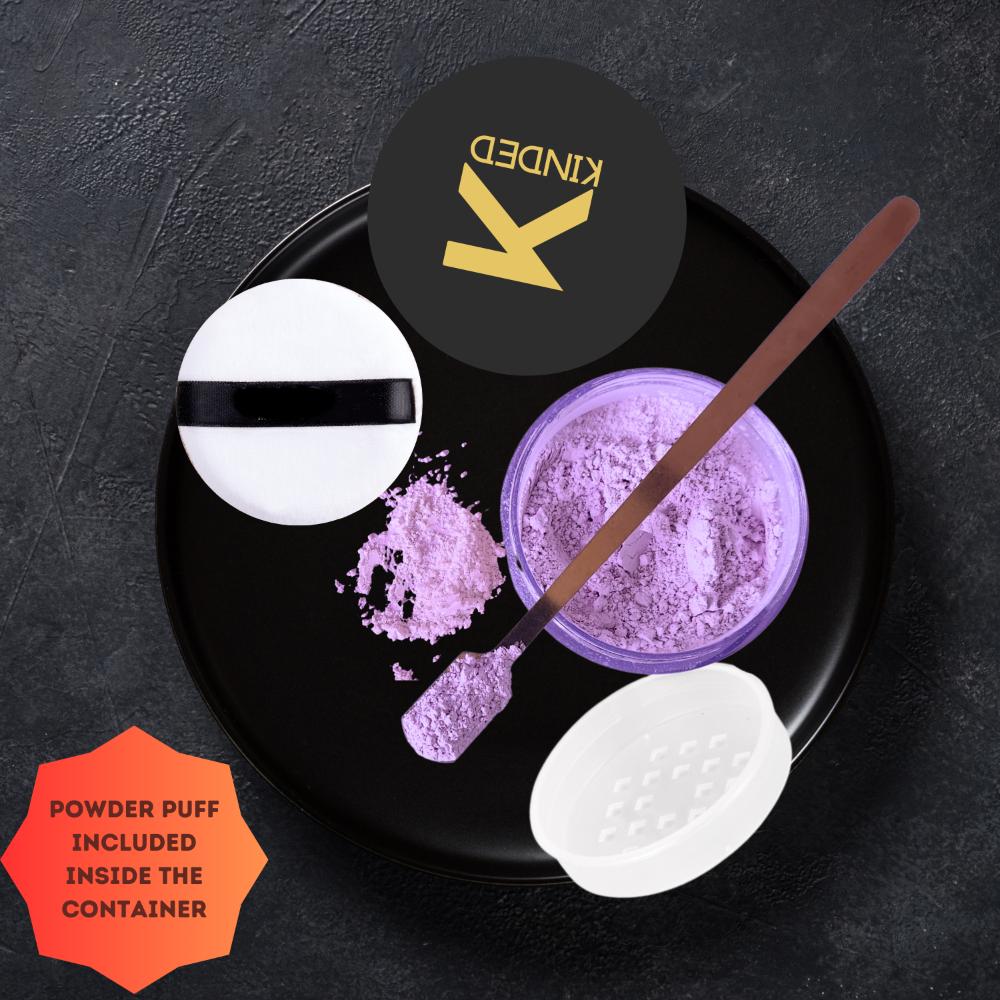 KINDED Setting Loose Powder with Puff - Violet Purple