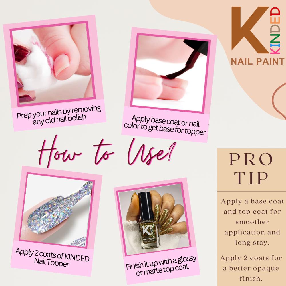 KINDED Nail Paint Topper Coat
