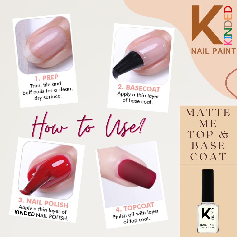 KINDED Nail Paint - 60 Matte Me Top And Base Coat