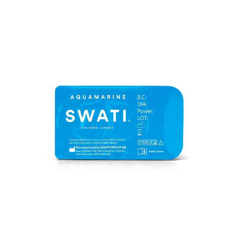 Swati Cosmetics Coloured Contact Lenses Aquamarine 1 month Power 0.00