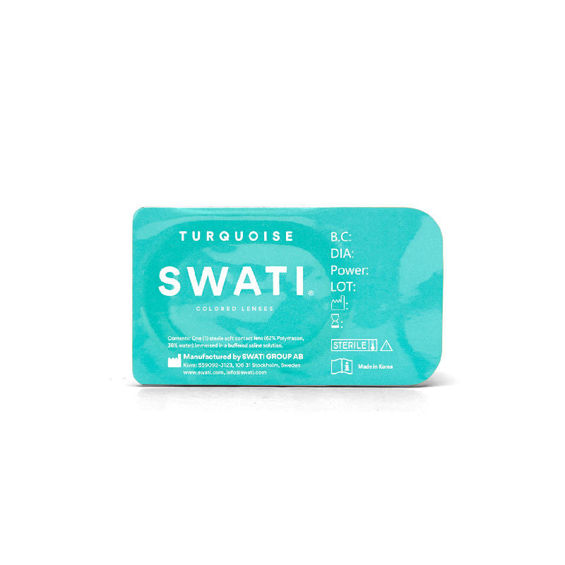 Swati Cosmetics Coloured Contact Lenses Turquoise 1 month Power 0.00