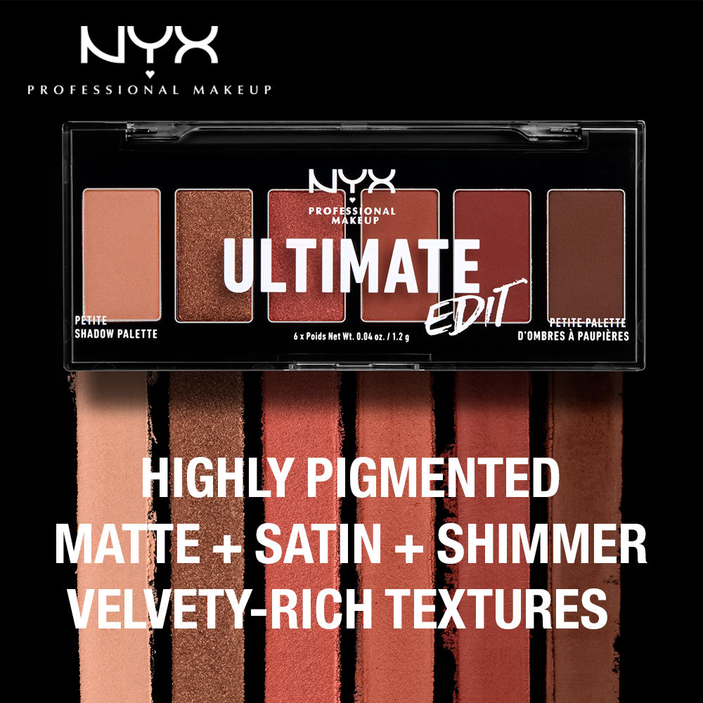 NYX Professional Makeup Ultimate Edit Petite 6 Color Shadow Palette Brights