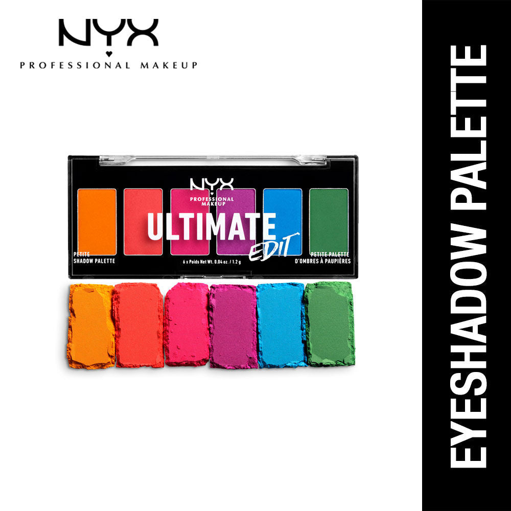 NYX Professional Makeup Ultimate Edit Petite 6 Color Shadow Palette Brights