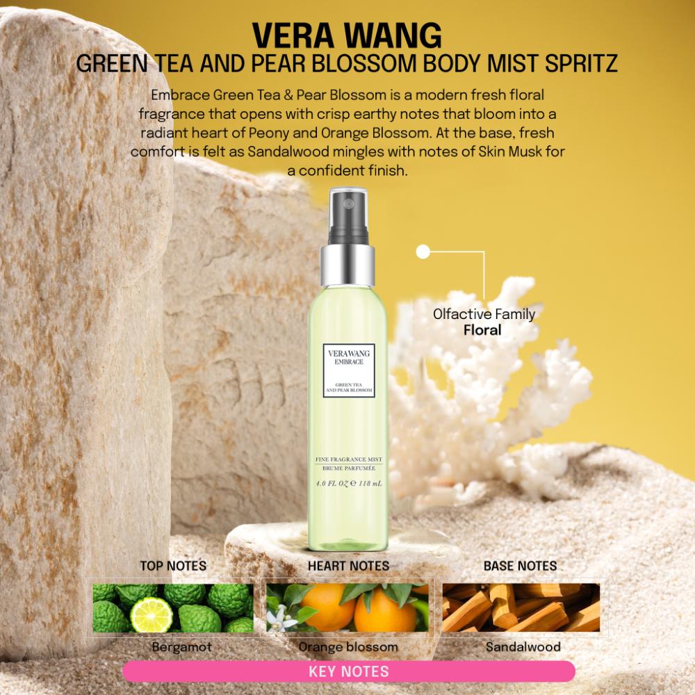 Vera Wang Embrace Green Tea & Pear Blossom Fine Fragrance Mist For Her
