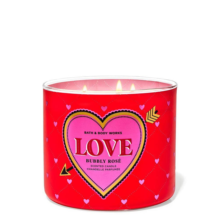 Bath & Body Works Bubbly Rose Acute 3-Wick Candle