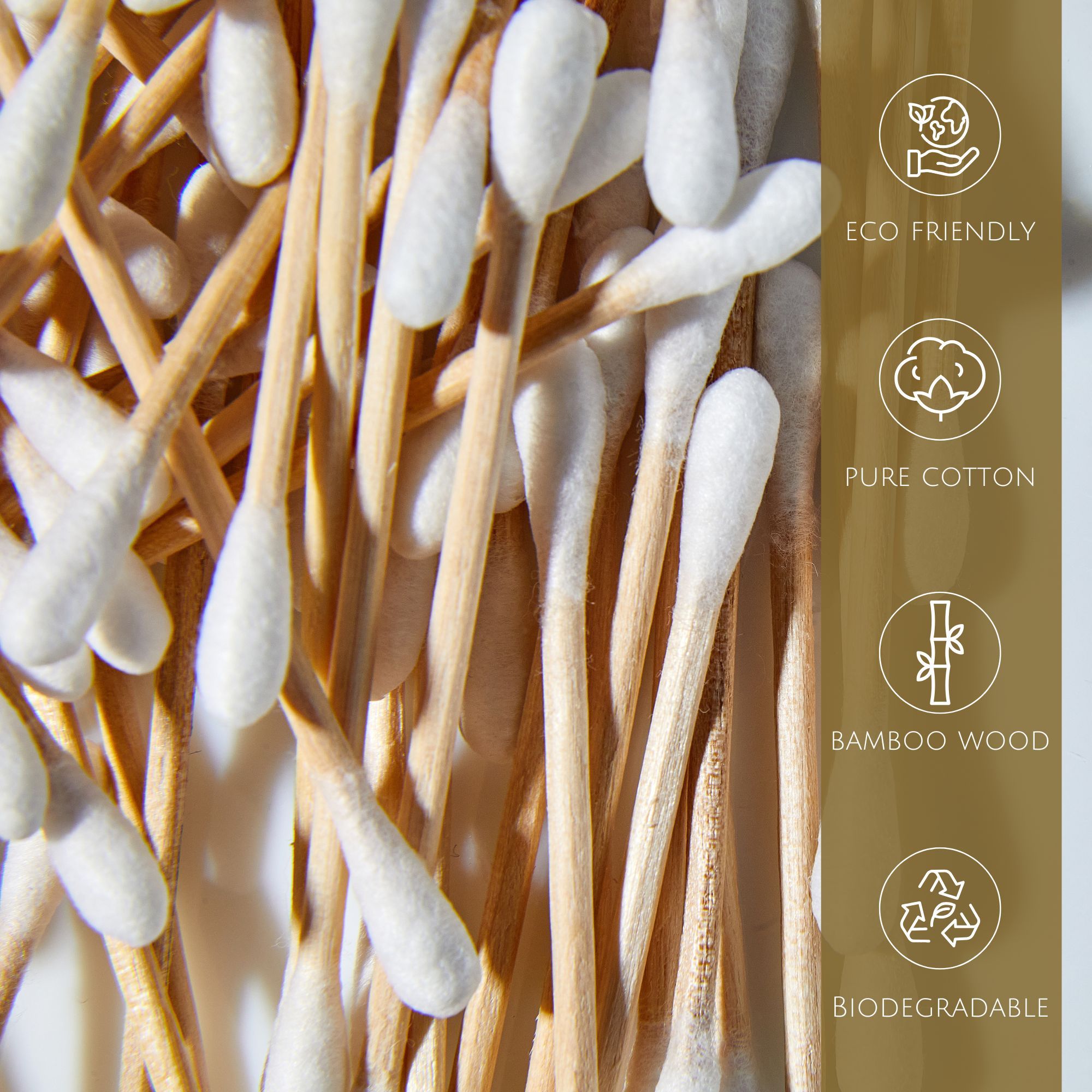 Kayanara Natural Bamboo Cotton Ear Swabs