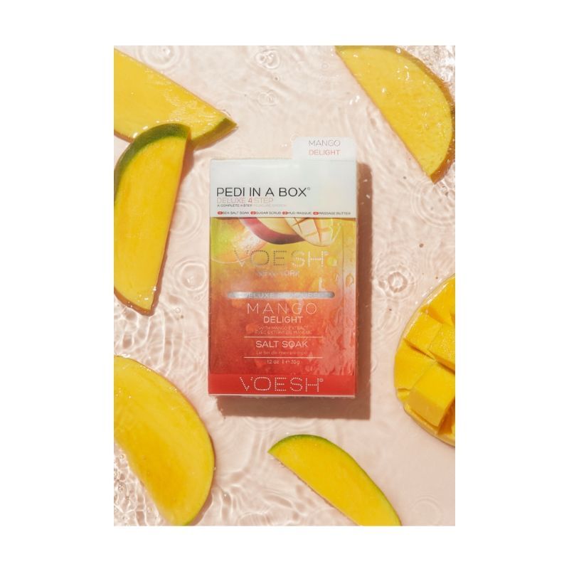 VOESH Deluxe Pedicure In A Box (4 Step) - Mango Delight
