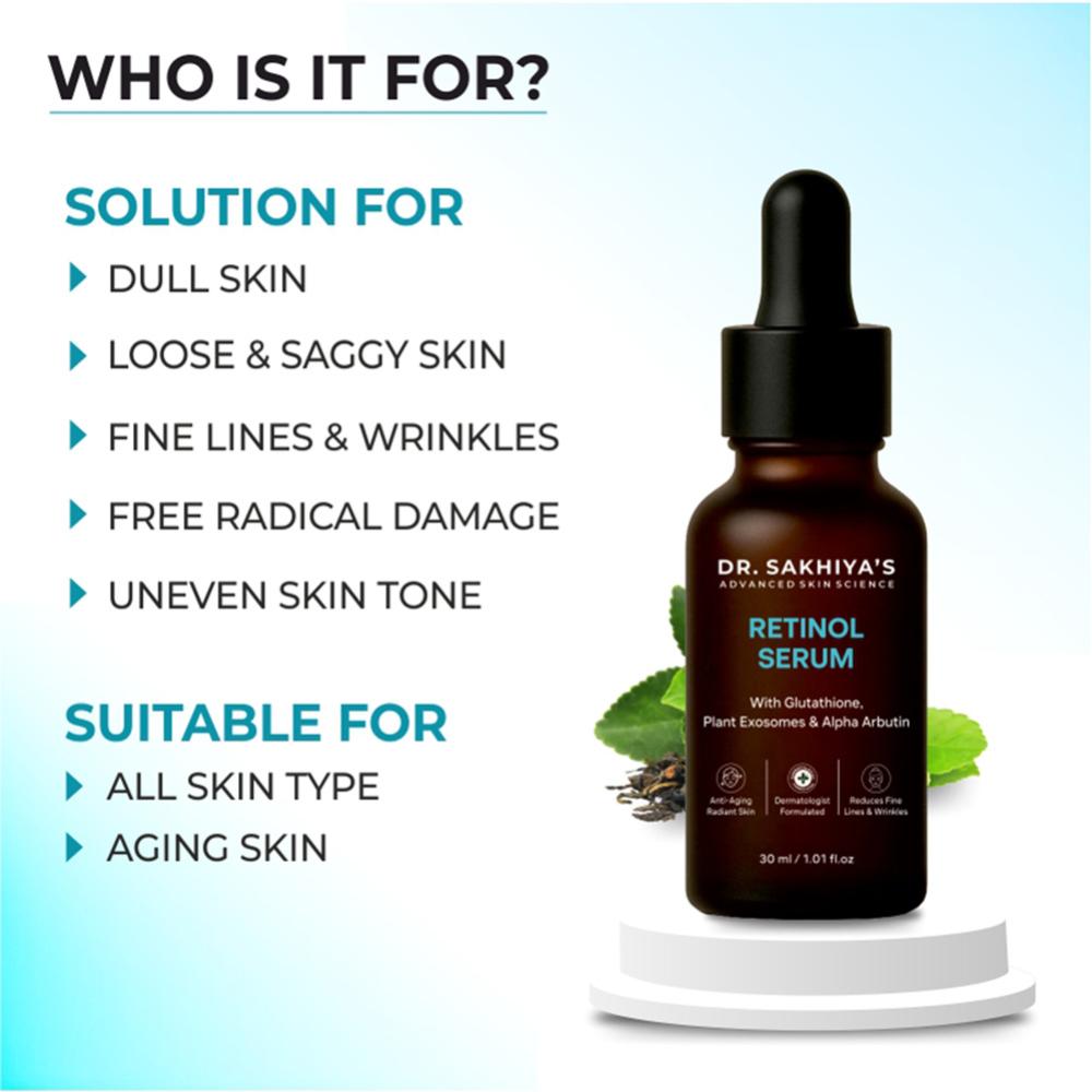 Dr. Sakhiya 2% Retinol Face Serum Anti-Aging & Skin Renewal Formula