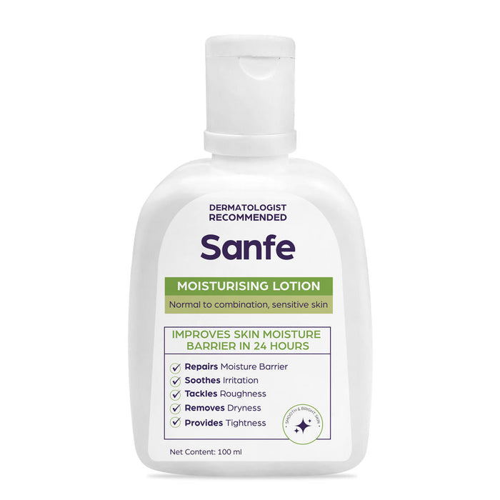 Sanfe Moisturising Lotion | Improves skin moisture barrier in 24 hours | For all skin types | 100ml