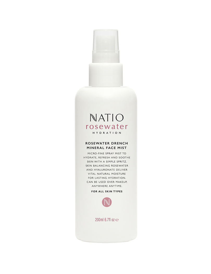 Natio Rosewater Hydration Drench Mineral Face Mist