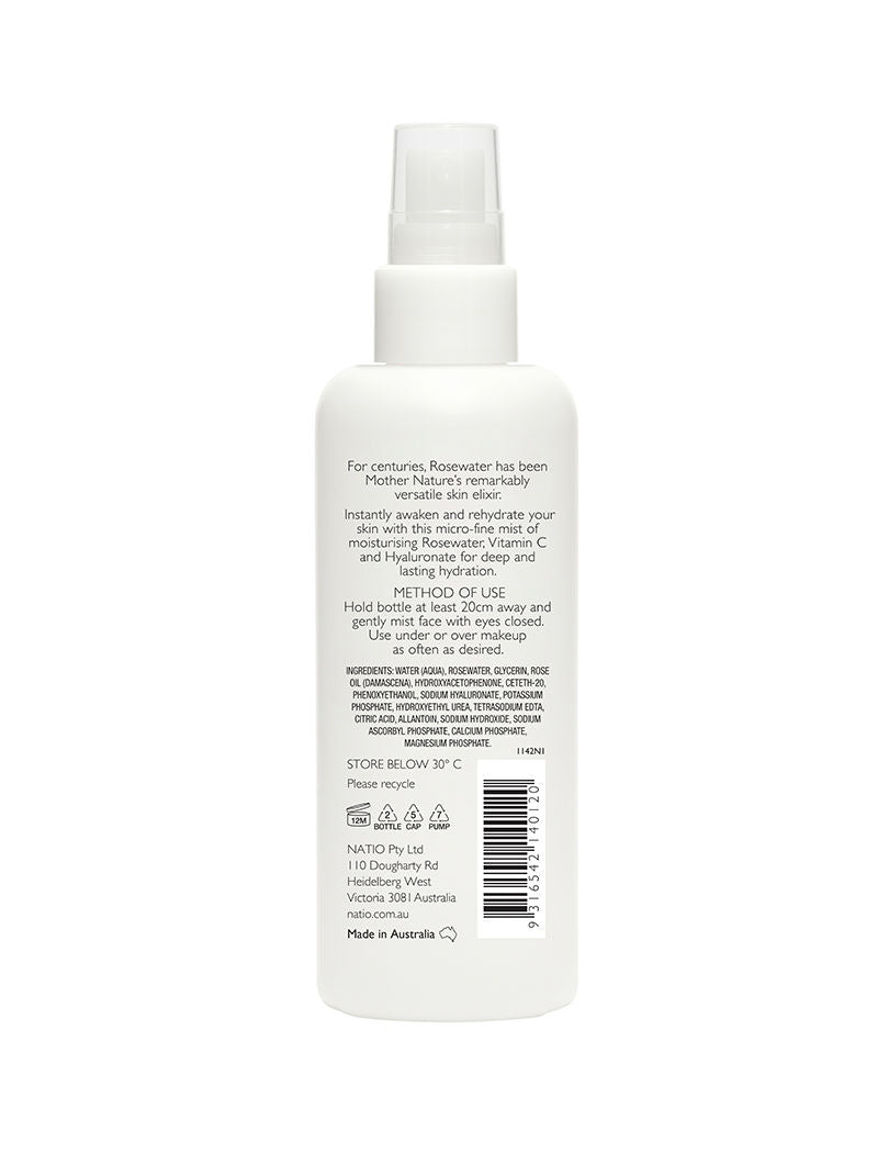 Natio Rosewater Hydration Drench Mineral Face Mist