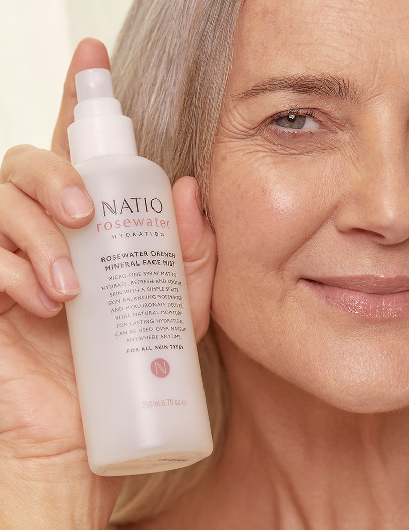 Natio Rosewater Hydration Drench Mineral Face Mist
