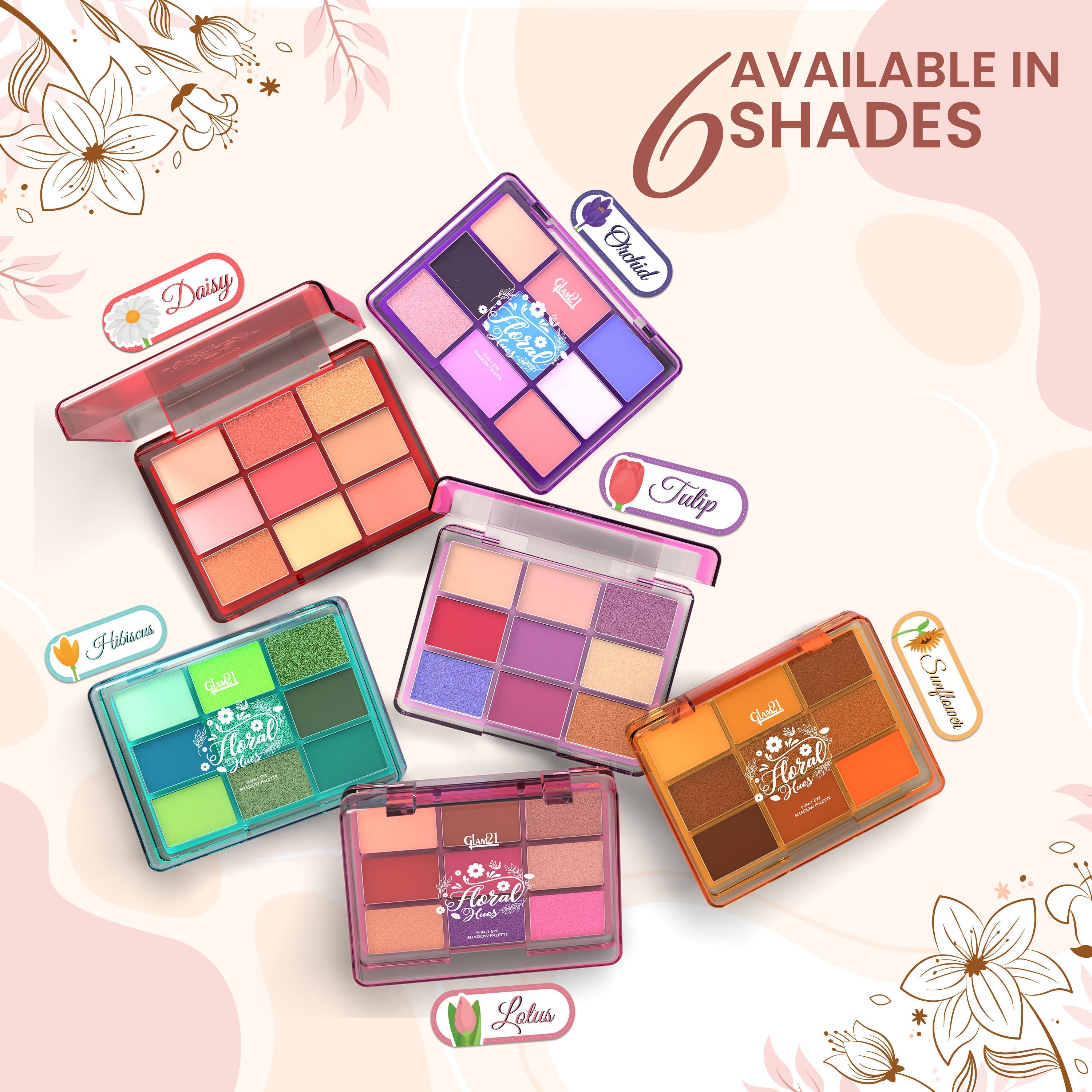 GLAM21 Floral Hues Eyeshadow Palette