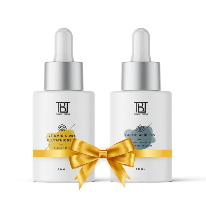 The Body Temple Vitamin C 20% + L-Glutathione 5% & Lactic Acid 10% (30Ml Each - Pack Of 1)