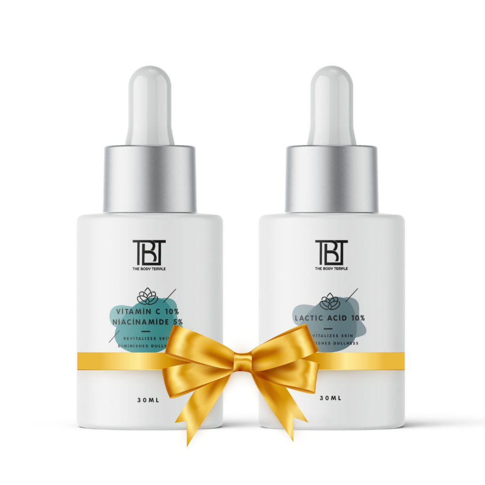 The Body Temple Vitamin C 10% & Niacinamide 5% + Lactic Acid 10% (30Ml Each - Pack Of 1)