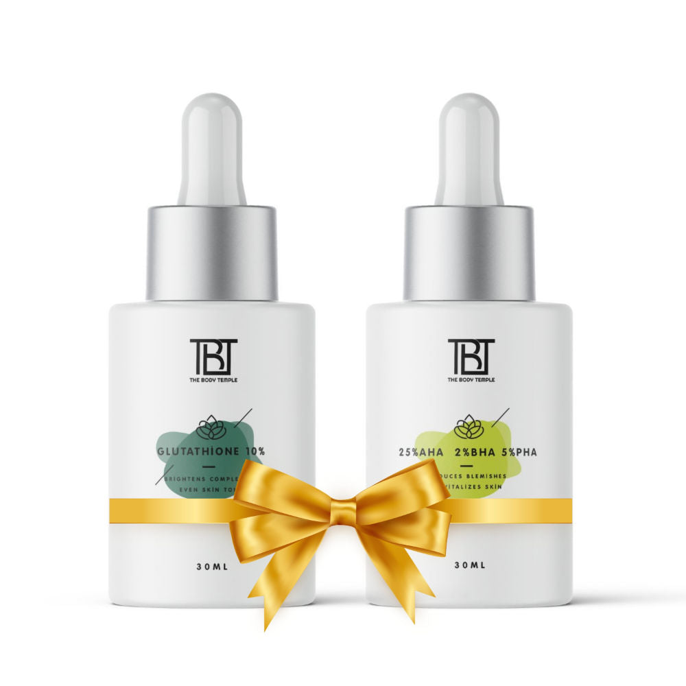 The Body Temple Glutathione 10% & AHA 25% + BHA 2% + PHA 5% (30Ml Each - Pack Of 1)