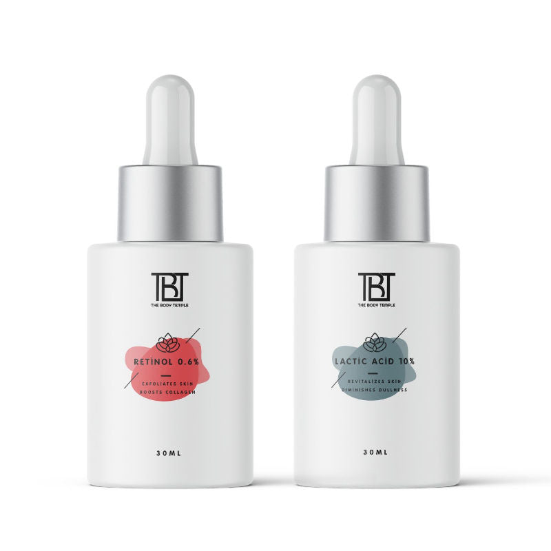 The Body Temple Retinol 0.6% & Lactic Acid 10% (30Ml Each - Pack Of 1)