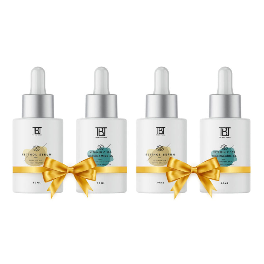 The Body Temple Retinol 0.3% & Vitamin C 10% + Niacinamide 5% (30ML Each - Pack of 1)