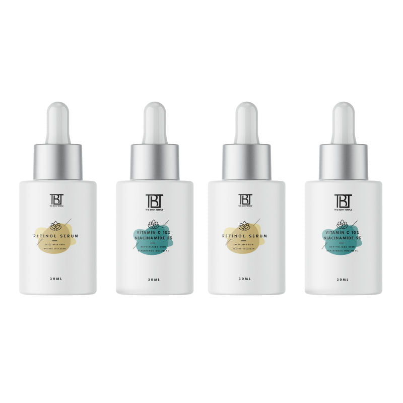 The Body Temple Retinol 0.3% & Vitamin C 10% + Niacinamide 5% (30ML Each - Pack of 1)