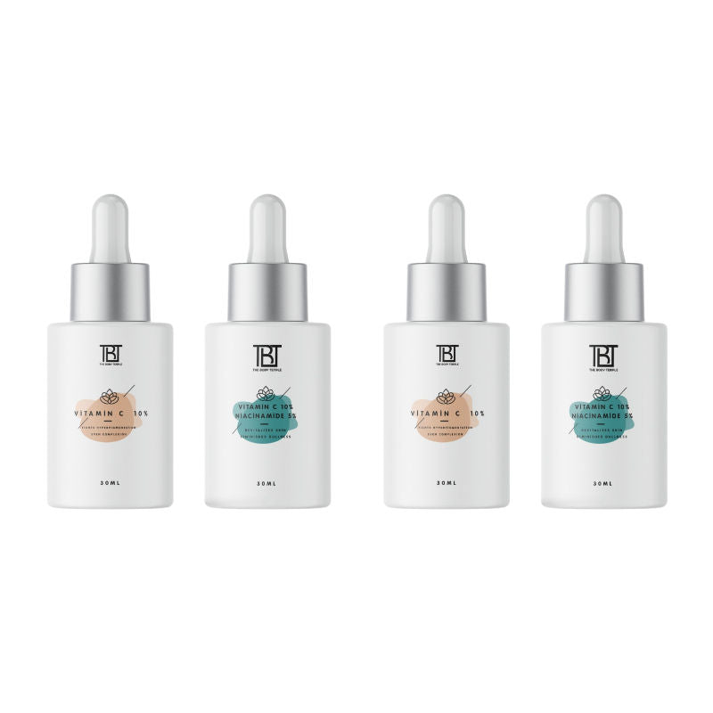 The Body Temple Vitamin C 10% & Vitamin C 10% + Niacinamide 5% (30Ml Each - Pack Of 1)